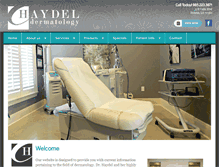 Tablet Screenshot of haydeldermatology.com